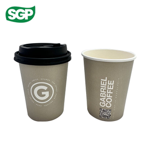 Vasos de papel impresos personalizados Marca personalizada y dise&ntilde;o a todo color